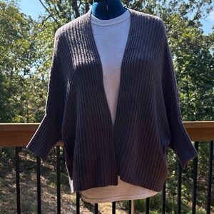 Barefoot Dreams Blue Ribbed Cardigan